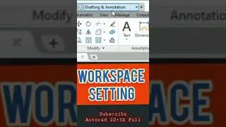 AutoCAD workspace setting #viral