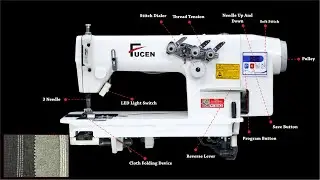 FC-3830-D: High Speed Direct Drive, Triple Needle Flatbed Chainstitch Sewing Machine