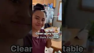 Everyday phrasal verbs - cleaning up my table #phrasalverbs #englishvocabulary
