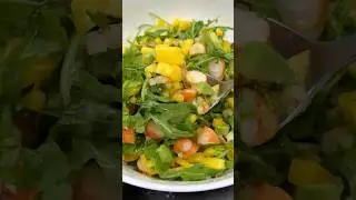 Fruit salsa with mango, avocado and shrimp 