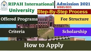 Ripah International University Lahore/ISB MBBS-BDS Admission 2020-21|| Online Apply