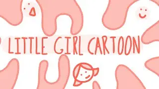 A Cartoon of a Little Girl