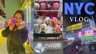 NYC Vlog for the Nerdy Girl🗽 A getaway weekend with amazing Cafes, Arcades, Line Friends Photo Booth
