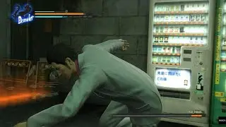 Kiryu stomps on a guys balls causing the world to end instantly
