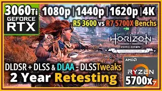 Horizon Zero Dawn Revisited - R7 5700X & RTX 3060 Ti | Benchmarks vs R5 3600 | DLAA via DLSSTweaks