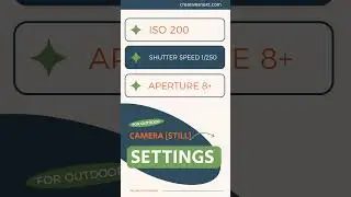 Reel Outdoor Still Camera Settings #shorts #camerafundamentals #aperture #shutterspeed #iso