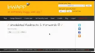 bWAPP Unvalidated Redirects & Forwards 1