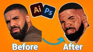 Basic to Detailed Vector Art Vexel Portrait Tutorial (ILLUSTRATOR TUTORIAL WITH DRAKE)