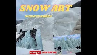 SNOW ART in Korea  -16°C coldest  unique snow art ice art