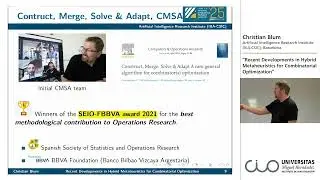 Seminario CIO. Christian Blum. Recent Developments in Hybrid Metaheuristics for Combinatorial Opt...
