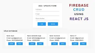 How To Create React CRUD App Using Firebase Firestore Database | reat crud operation 