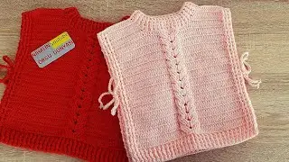 1 Günde 1 süveter(yelek) yap/Kolay ve çok şık/ #crochet #tigisiyelekmodelleri
