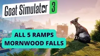 Goat Simulator 3 -  ALL 5 Jump Ramps in Mornwood Falls