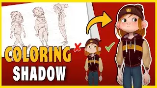 HOW TO DRAW SHADOWS on a CHARACTER (FREE TUTORIAL)