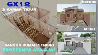 House Construction Process Step By Step | Desain Rumah Minimalis 6x12 | Complete Design