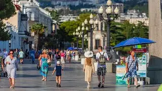 Крым/Ялта/Набережная им. В.И.Ленина/утро/Осень/Сентябрь 2022/ГИПЕРЛАПС/HYPERLAPSE