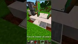 Puerta AUTOMATICA Minecraft  #minecraft #youtube #tutorial