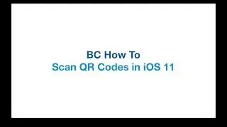 How to - scan BC QR Codes in iOS 11