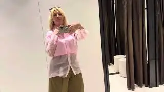 Trying on at Zara, MaxMara showcase