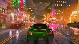 GTA 5 | Ray Tracing Lighting Enhancement | Next-Level Graphics Mod | Night Gameplay
