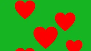 green screen hearts