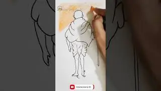 गांधीजी का ड्राइंग | Gandhiji drawing easy | Mahatma gandhi drawing | Gandhi jayanti drawing easy