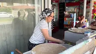 Как готовят #гузлеме в Турции #сиде #side #turkey #gözleme