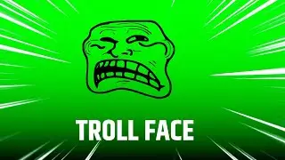 Troll Face || Meme || Green Screen || Chroma key || Content For Creators