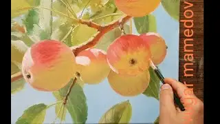 Рисуем яблоки  Draw apples Vugar Mamedov