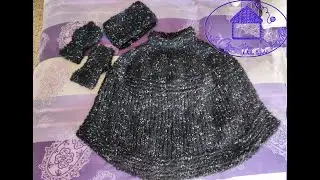 Poncho Top Down facilissimo ai ferri circolari