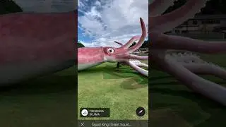 giant scary squid 🦑 on google earth 