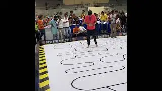 Our team competing at a Line Following Event