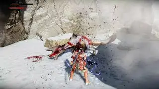 Skyrim SE: Monster Hunter Overhaul - Long Sword vs Great Baggi Fight
