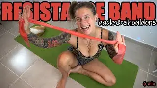 quick RESISTANCE BAND workout for a better posture // ENGLISH