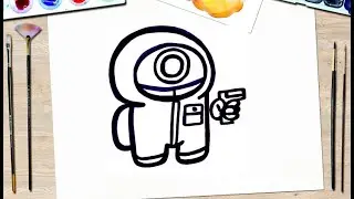 How to draw among as a security guard