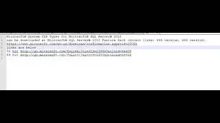 Microsoft® System CLR Types for Microsoft® SQL Server® 2012 Links