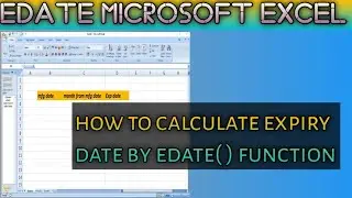 Edate Microsoft excel || how to use edate Microsoft excel || edate Microsoft excel hindi