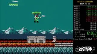 Bionic Commando (NES) 100% speedrun in 22:56