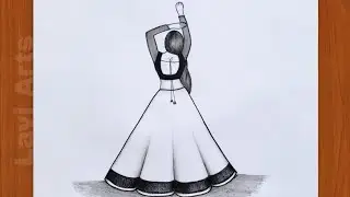 How to draw Beautiful Girl Backside Pencil drawing for beginners |  Girl pencil Drawing Easy