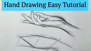 How to draw hand/hands for beginners Hand drawing basics easy step by step tutorial with pencil