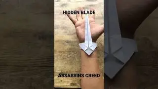 ASSASSINS CREED HIDDEN BLADE ORIGAMI UBISOFT TUTORIAL | VALHALLA ORIGAMI | EZIO AUDITORE COSPLAY ART
