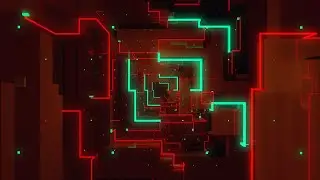 Neon Square Vj Loop Tunnel | No Copyright Motion Background Video | No Copyright Stock Video