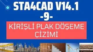 STA4CAD  V14.1 |  #9 Kirişli Plak Döşeme Çizimi