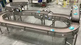 Racetrack Accumulation Feeds Hand Pack Operation by Multi-Conveyor