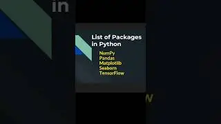 Top 5 packages used in python for data analytics 