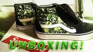 INSANE RARE SUPREME SKULL PILE VANS SK8-HI TOP SHOE UNBOXING! FIRST REVIEW ON YOUTUBE!! UP FOR SALE!