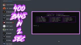 💕FASTEST DISCORD SERVER NUKER (400 BANS IN 2 SECS) 💕