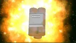 green screen - dynamite with time detonator / explosion -