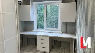 Мебель в спальню для 2-ух детей. Рабочий стол и Шкаф