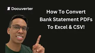 How To Convert Bank Statement PDFs into Excel and CSV for Free